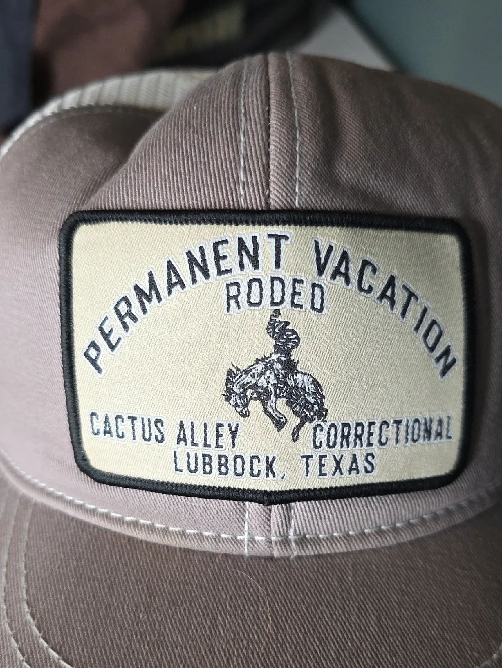 Cactus Alley Patch Trucker Hat - Permanent Vacation Rodeo- COWBOY/WESTERN